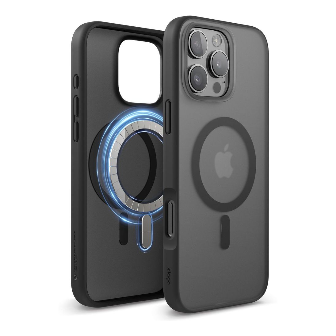 Elago Magnetic Hybrid case for iPhone 16 Pro Max - Soft Feeling Dark Gray / Black