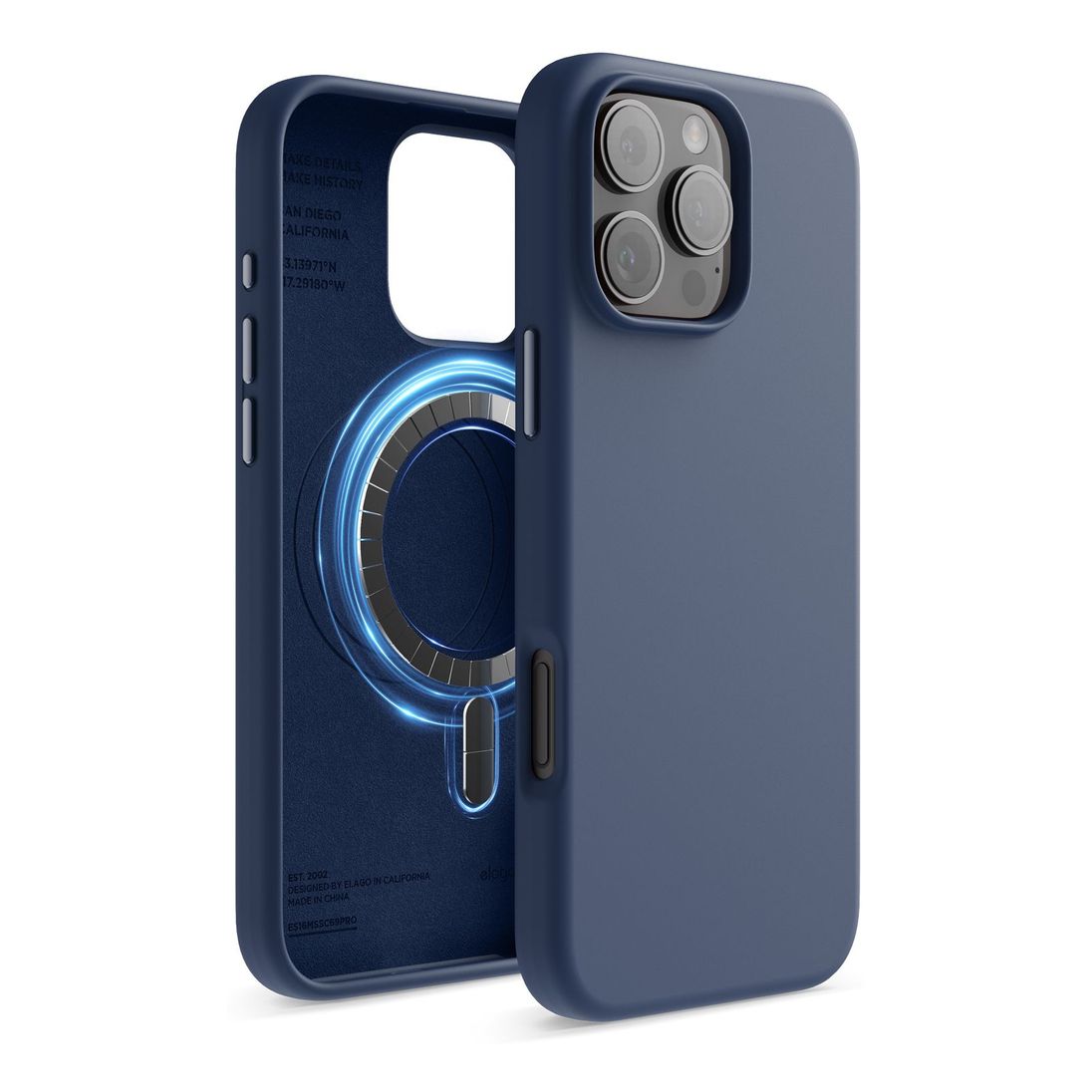 Elago Magnetic Silicone case for iPhone 16 Pro Max - Jean Indigo