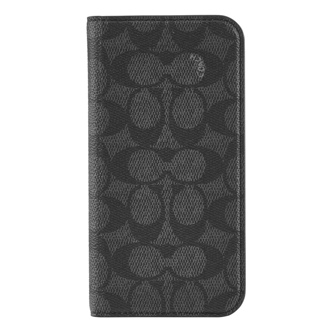 Coach iPhone 16 Pro Max Wallet Folio Case - Signature Charcoal