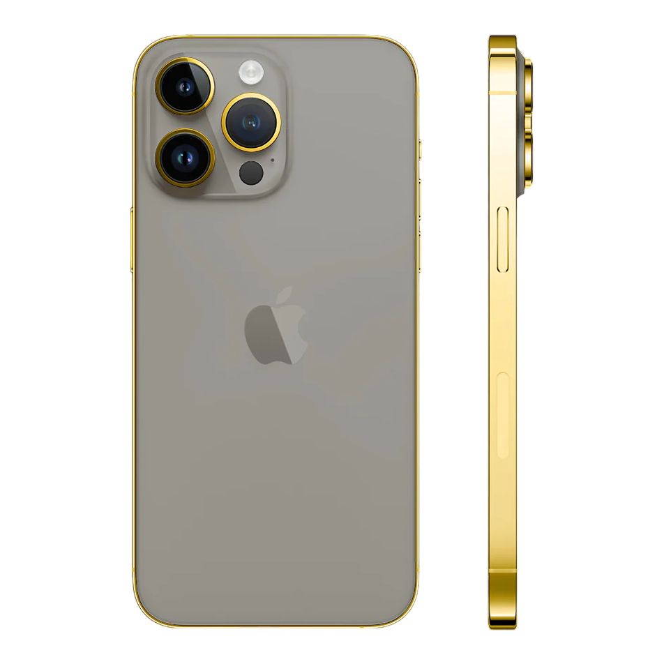 Aurora Concepts Custom iPhone 16 Pro Max 512 - Silver Gold Natural