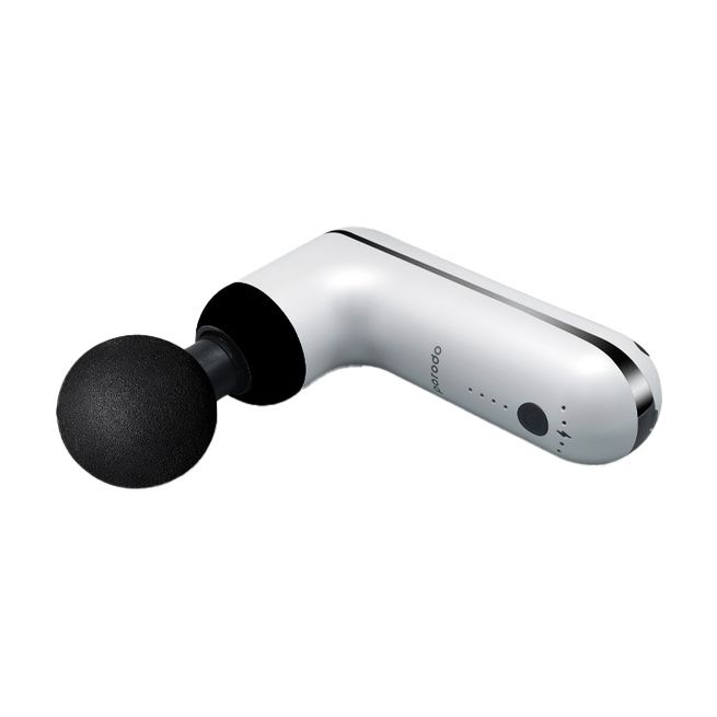 Porodo Lifestyle Mini Massage Gun Adjustable Speed-4 Interchangeable Heads - White