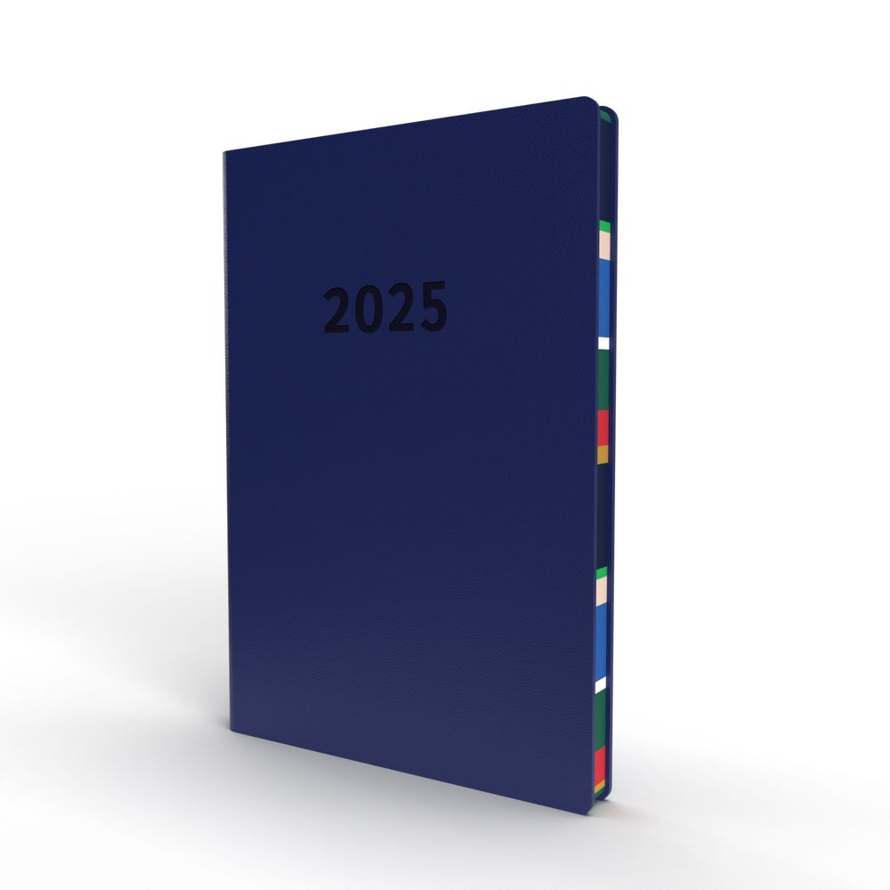 Collins Debden Edge Mira 2025 A5 Diary Week To View Diary And Bullet Journal - Navy Blue