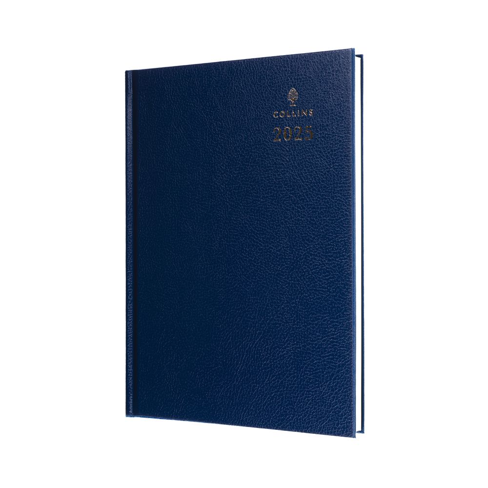 Collins Debden Standard Desk 2025 Diary For Professionals - A5 Day To A Page Business Diary - Blue