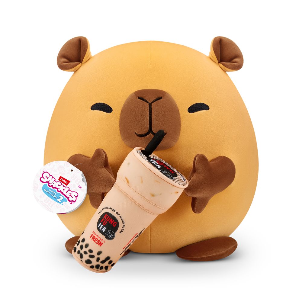 Snackles Series 2 Spencer The Capybara And Kung Fu Boba Tea 14-Inch Plush Toy