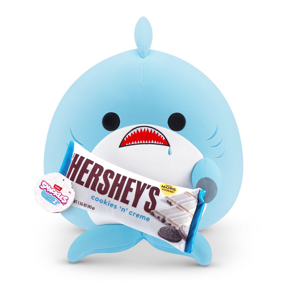 Snackles Series 2 Seth The Shark And Hershey (Cookies N Cream) 16-Inch Plush Toy