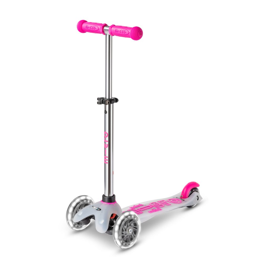 Micro Mini Deluxe Flux LED Neon Pink Scooter