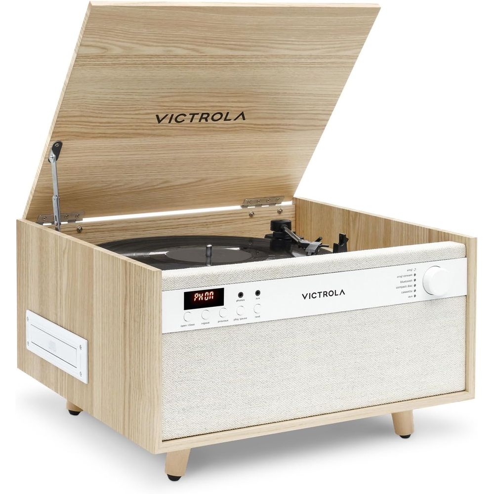 Victrola VTA-820SB Century 6-In-1 Bluetooth Turntable - Natural