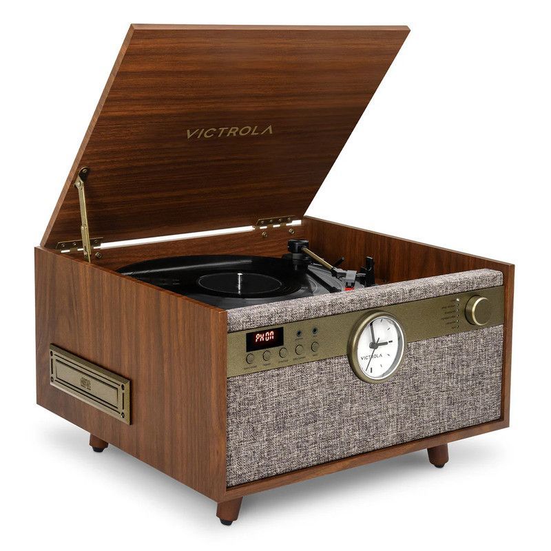 Victrola VTA-830SB Century Signature 6-In-1 Bluetooth Turntable - Walnut