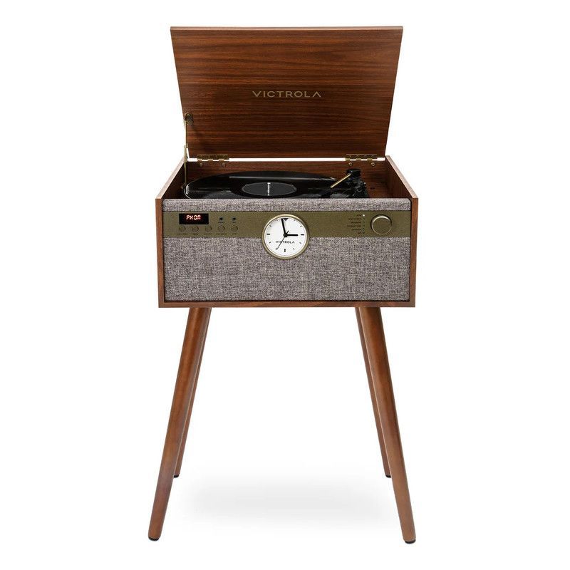 Victrola VTA-830SB Century Signature 6-In-1 Bluetooth Turntable With Leg Stand - Walnut