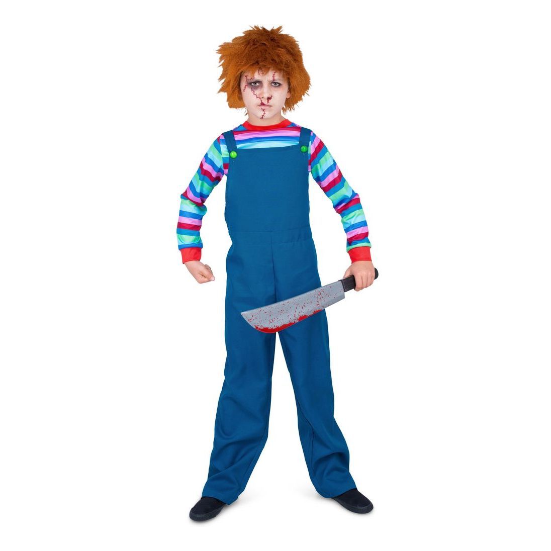 Mad Toys Evil Puppet In Overalls Costume (11-12 Years)