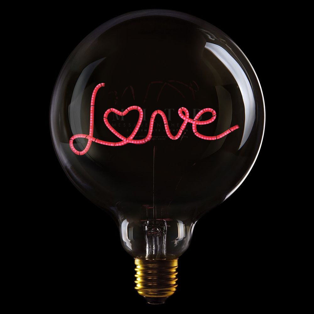 Message in the Bulb - Love - Rounge LED Light Bulb (6 Volt)