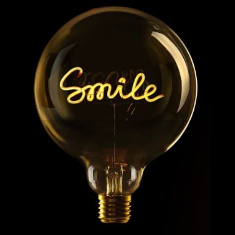 Message in the Bulb - Smile - 2200K LED Light Bulb (6 Volt)