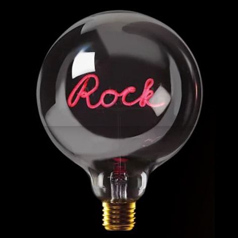 Message in the Bulb - Rock - Rouge/Fume LED Light Bulb (6 Volt)