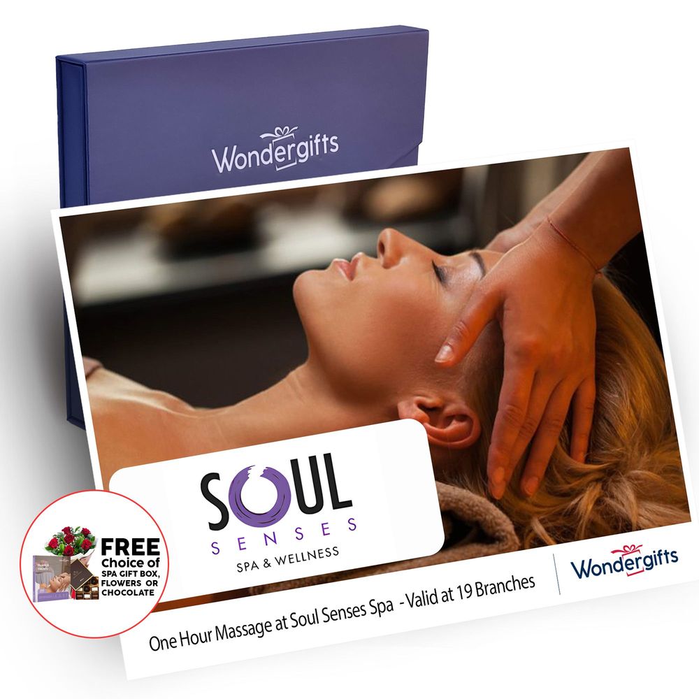 Wondergifts One-Hour Massage for One At Soul Senses Spa And Wellness 19 Branches with Free Flowers