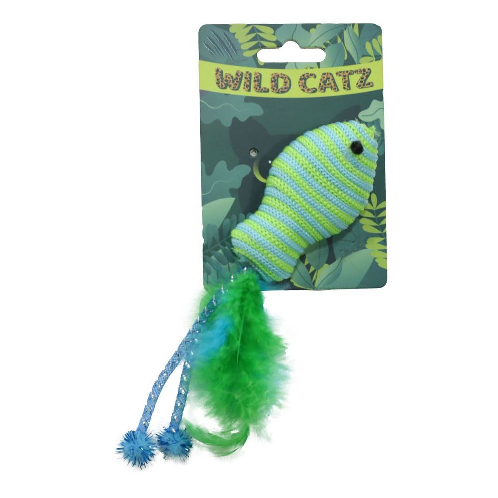 Wild Catz Jumpin Fish Fabric Feature Cat Toy Multicolors