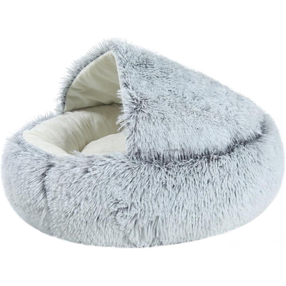 Grizzly Snuggle Cat Bed Grey - 50cm