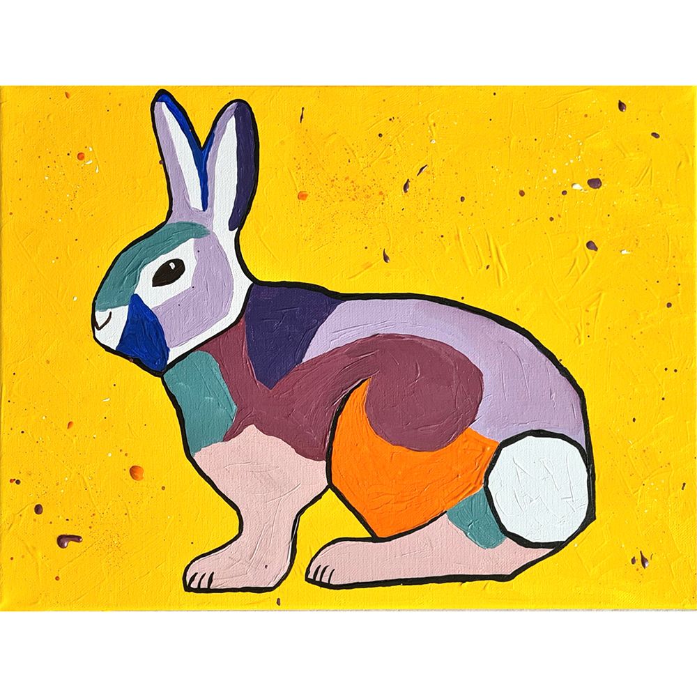 Kidz Love Art - Pop Art - Rabbit Guided Painting Art Set