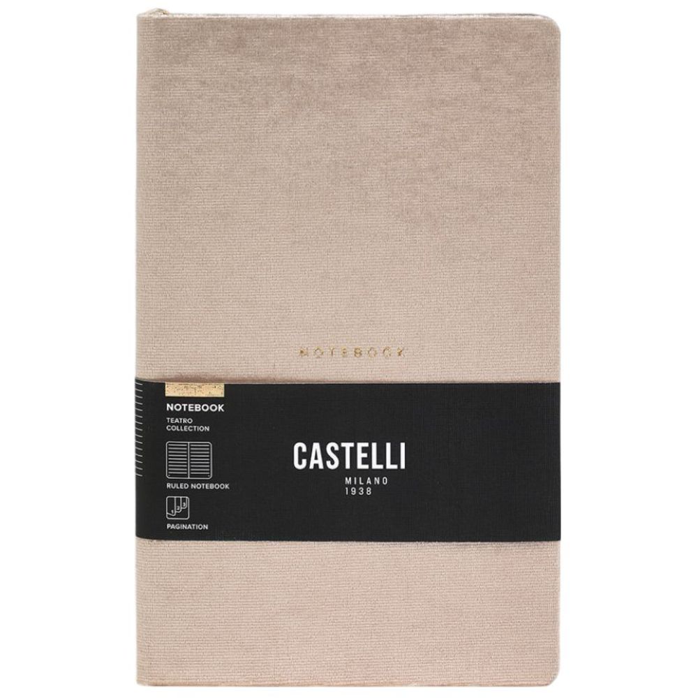 Castelli Medium Ruled Teatro Notebook - Cream (13 x 21 cm)
