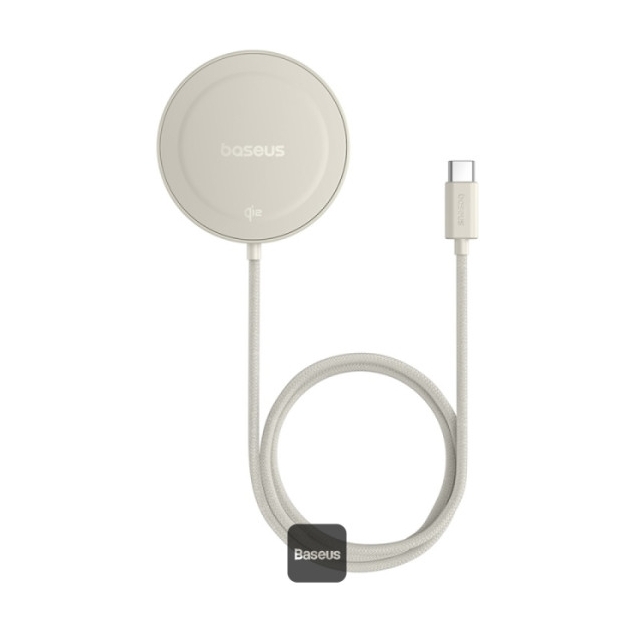 Baseus Simple Mini4 Magnetic Wireless Charging Stand Qi2 15W - Galaxy Titanium Gold