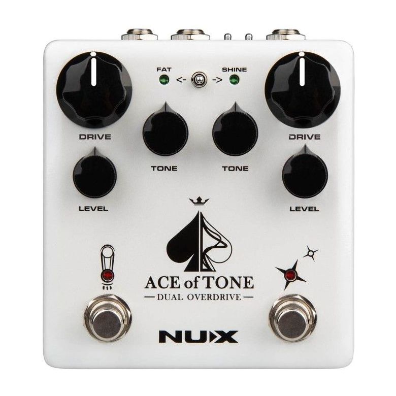 NUX NDO-5 Ace of Tone Dual Overdrive in a Stompbox - White