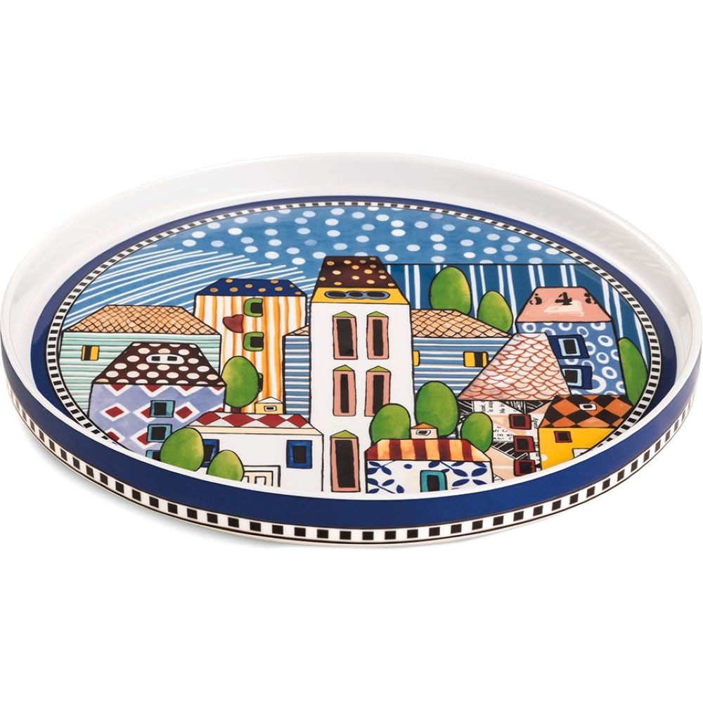 Egan Tray Paese Mio Blue Diam 24 cm