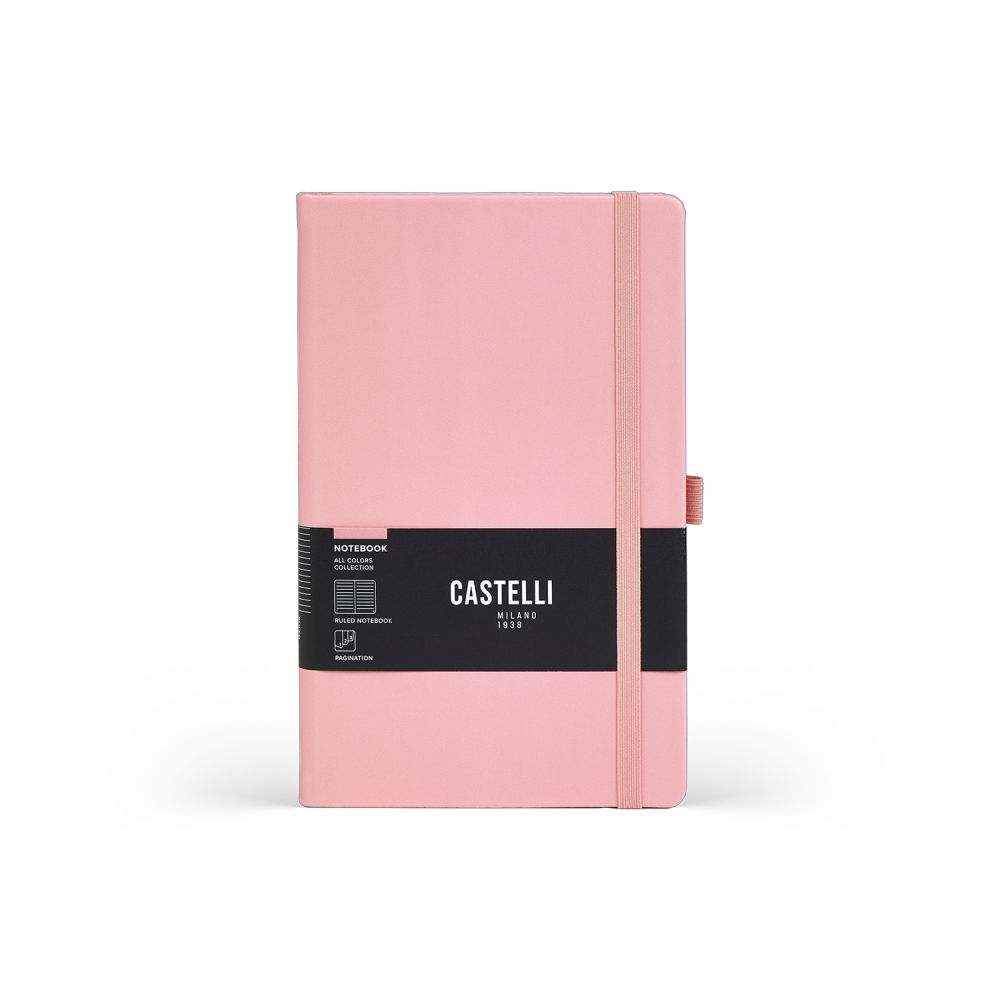 Castelli Notebook Medium Ruled All Colour Pink (13 x 21 cm)