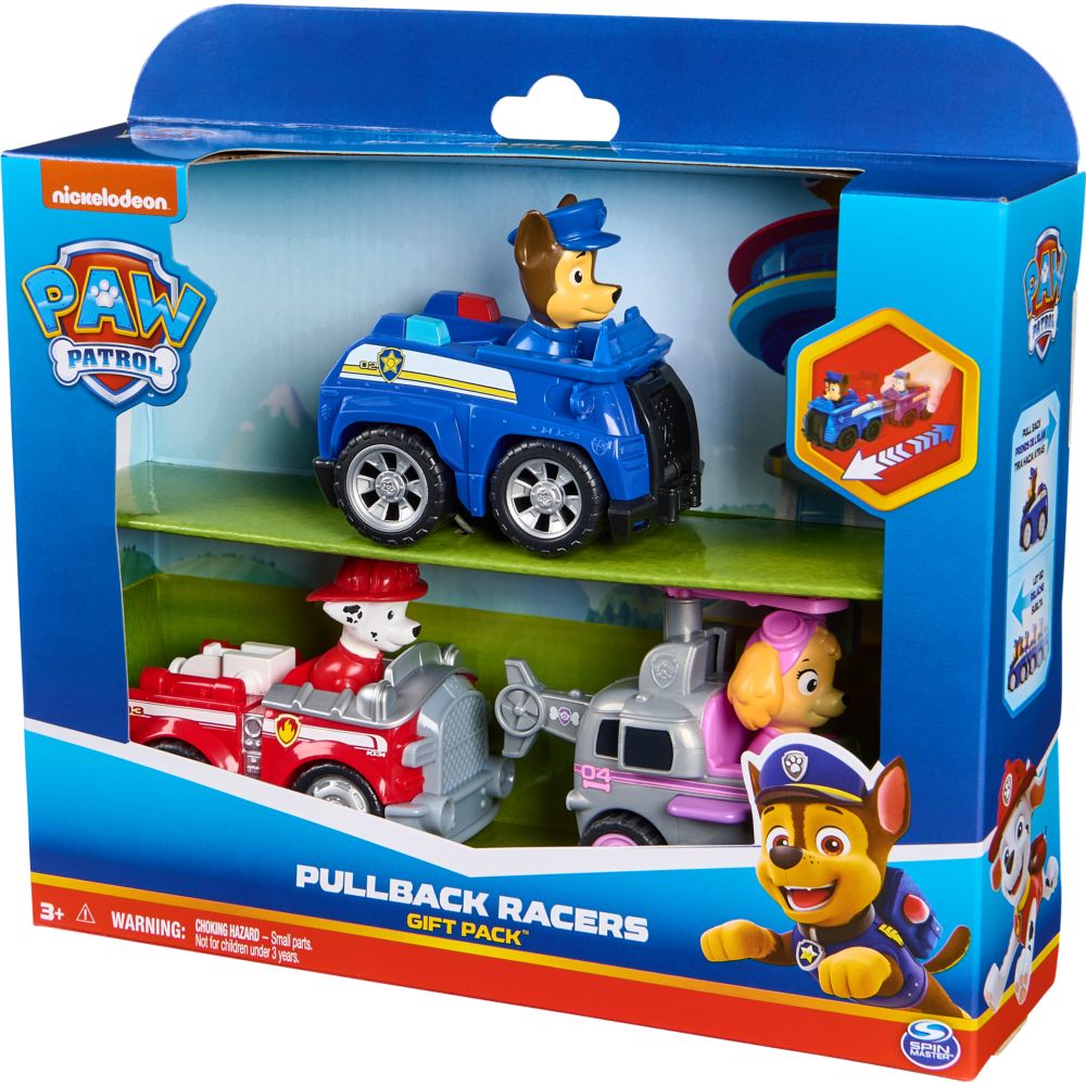 Spin Master Paw Patrol Pullback Rescue Racer Gift Pack (Pack of 3)