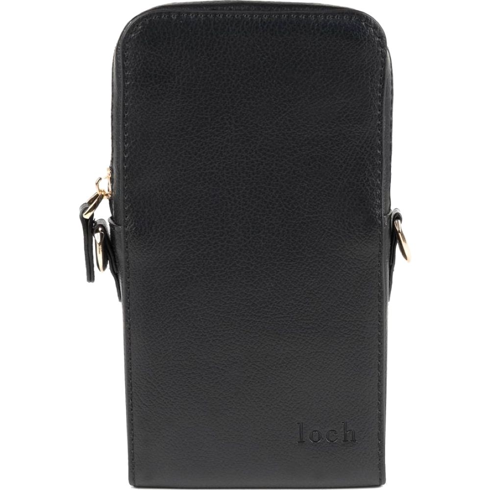 Loch Vegan Leather Pouch Black | Gold Detailing