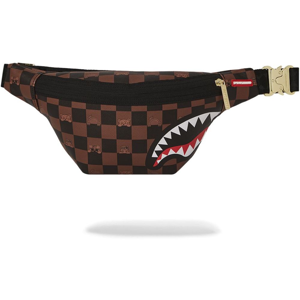 Sprayground Peeking Character Check Cross body