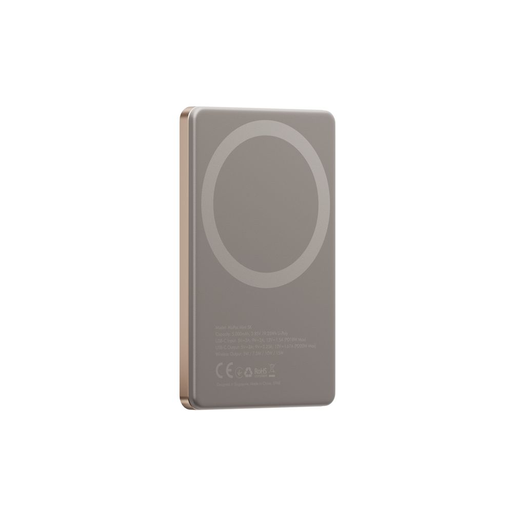 Energea Alupac Mini 5000mAh Mini Aluminium Magsafe Power Bank - Gold