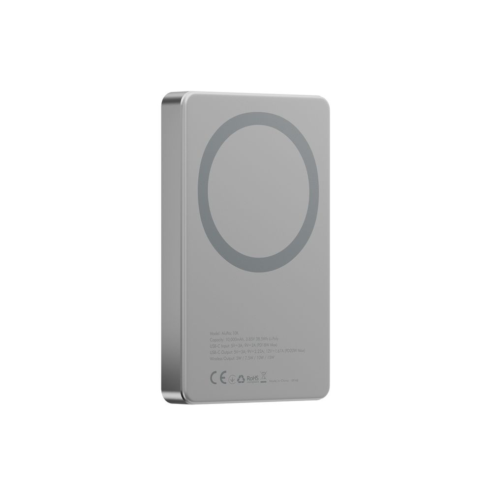 Energea Alupac 10K 10000mAh Ultra Light Aluminium Magsafe Power Bank - Natural