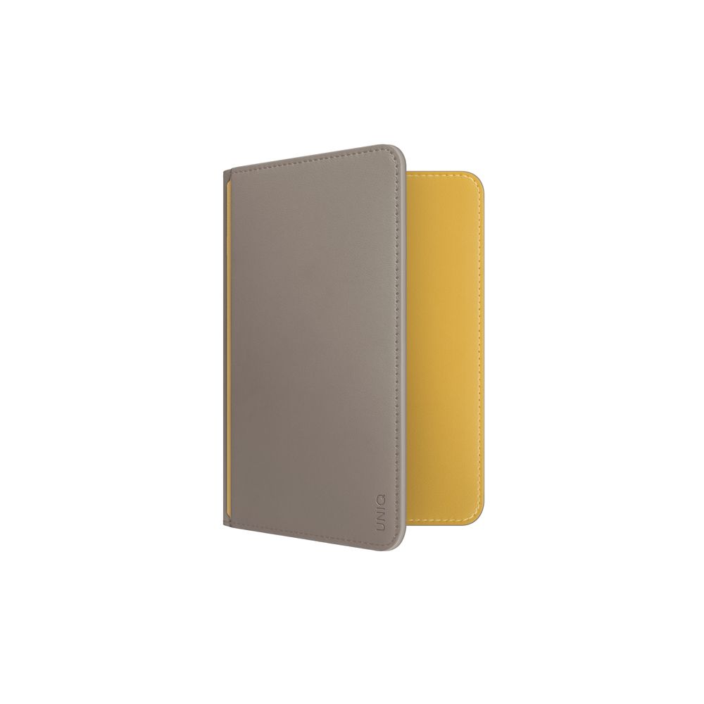 Uniq Belmont Passport Holder With RFID-Blocking - Flint Grey/Canary Yellow
