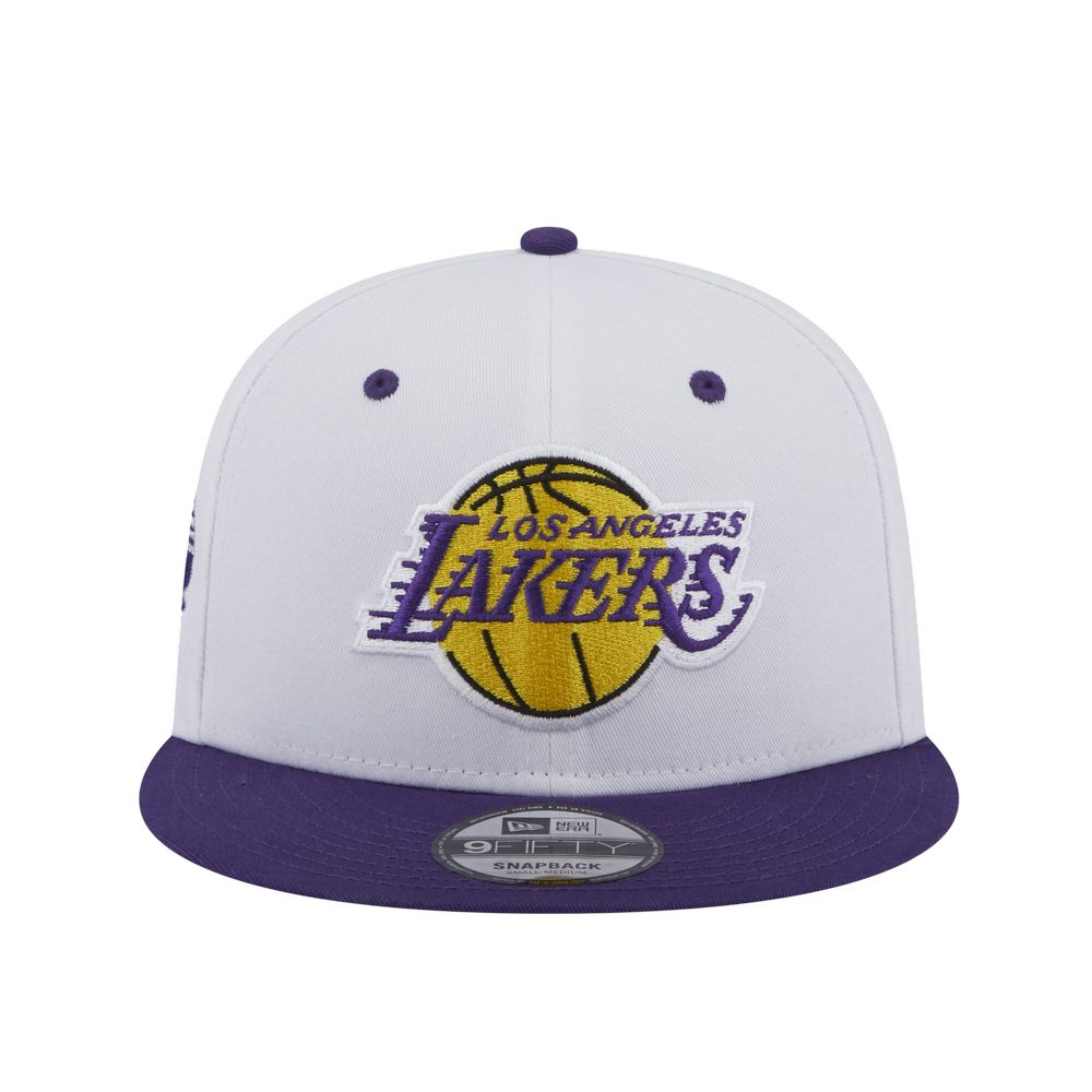 New Era White Crown Patch 9Fifty NBA Los Angeles Lakers White/Purple Cap
