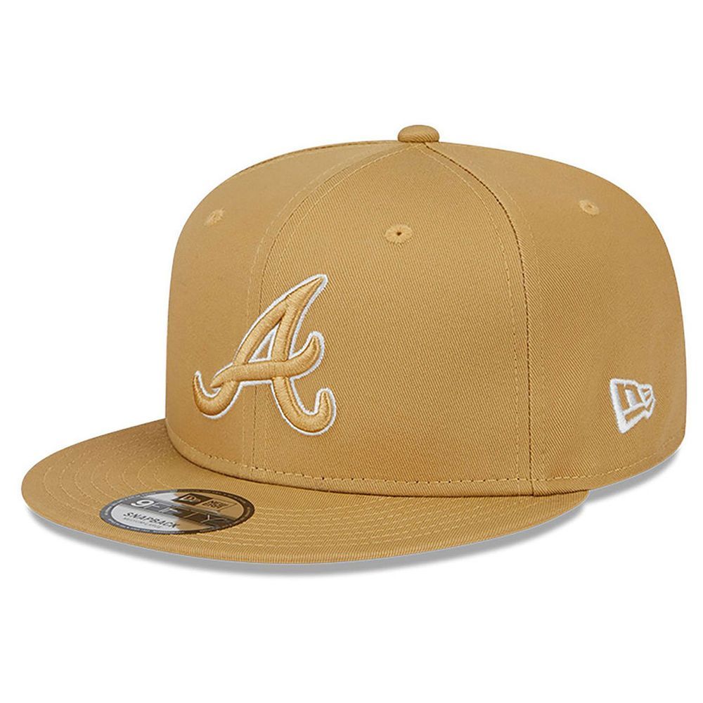 New Era Side Patch Script 9Fifty Mlb Atlanta Braves Beige Cap - M/L