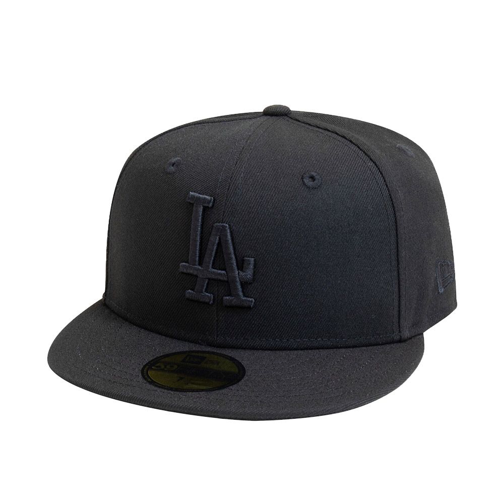 New Era League Essential 59Fifty Mlb Los Angeles Dodgers Black/Black Cap - 7 1/4