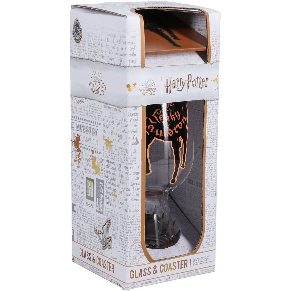 Paladone Harry Potter - Leaky Cauldron (Glass and Coaster Set)