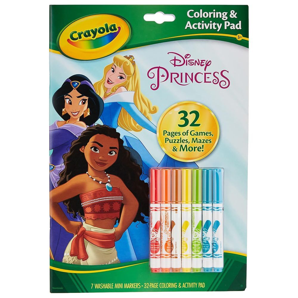 Disney Princess 32 Page Activity Book with Mini Markers