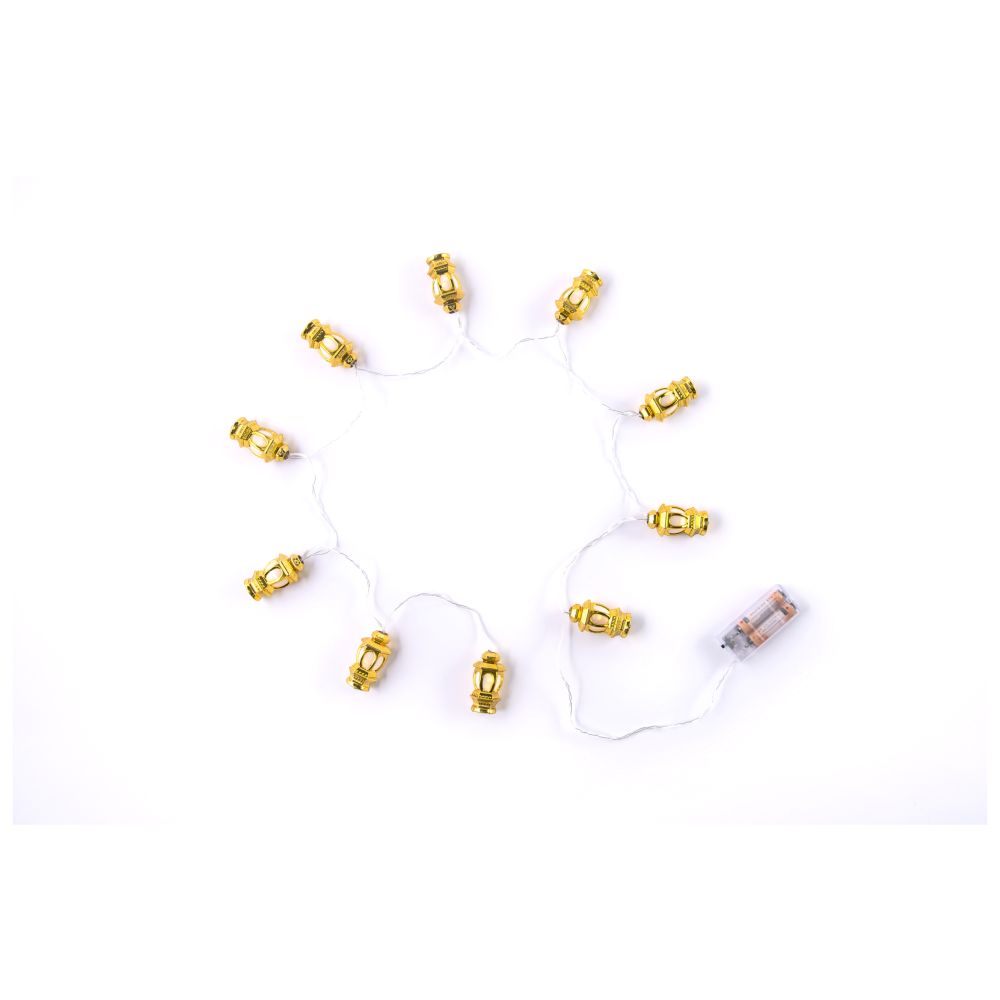 Hilalful Ramadan Golden Lantern Light String Gold