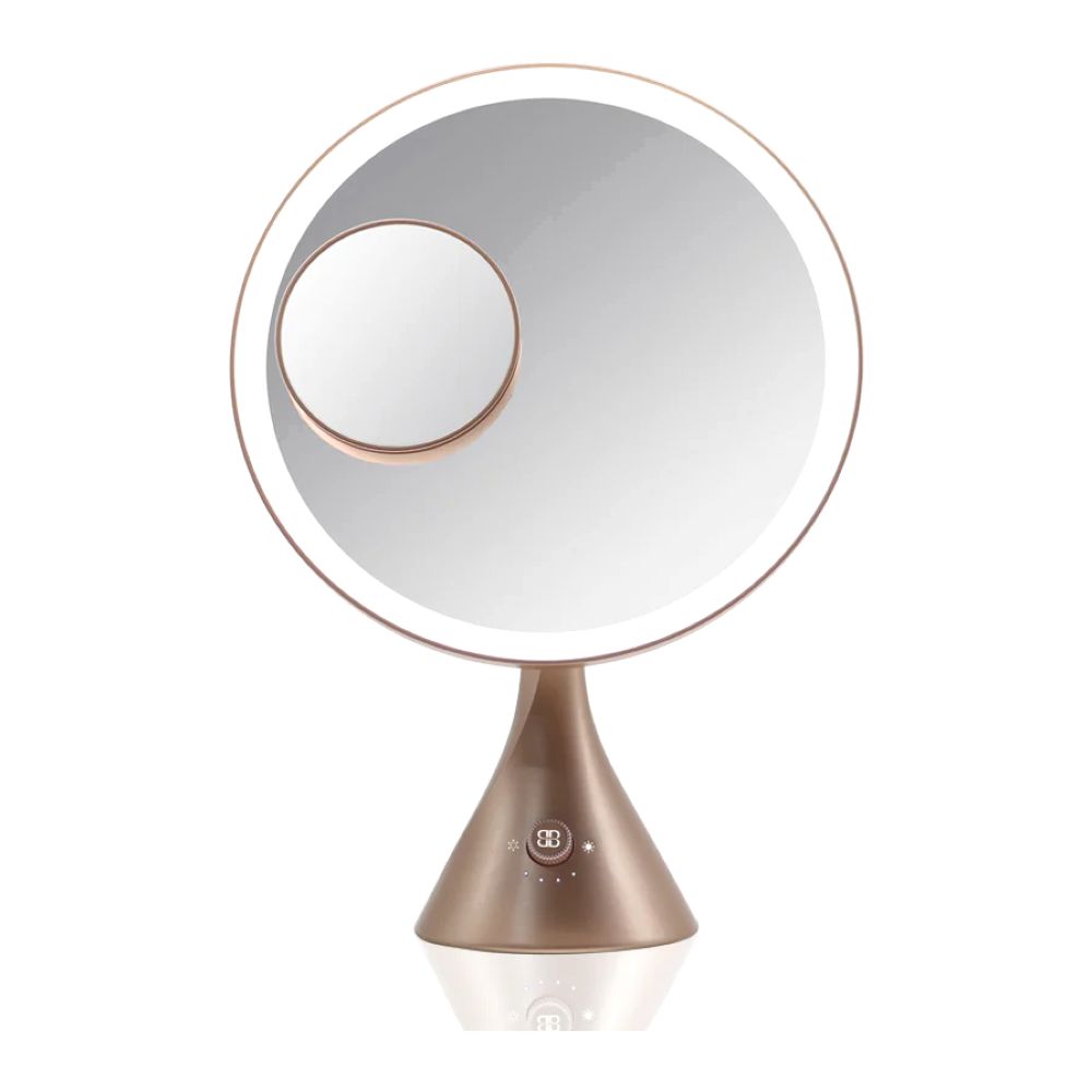 Beautifect Glow Mirror - Recharchageable Mirror with LED Lights - Gold