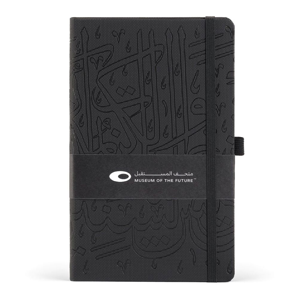 Motf Calligraphy Outline Notebook Dark
