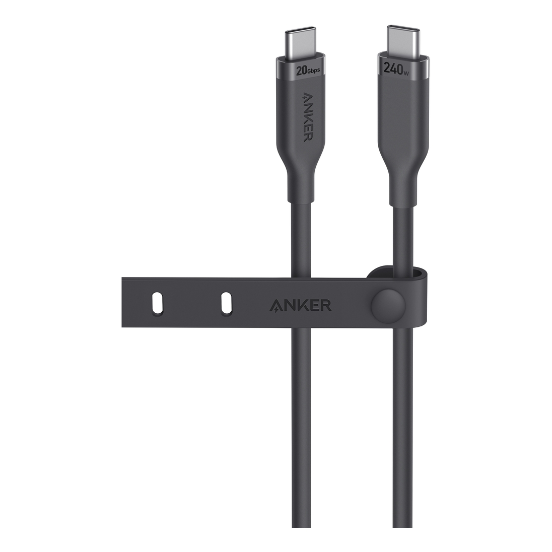 Anker USB-C to USB-C Cable 3ft 240W 20 Gbps Bio-Based - Black
