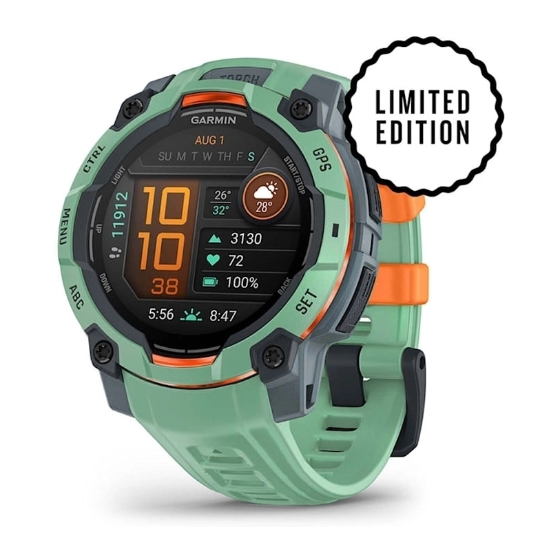 Garmin Instinct 3 GPS Smartwatch - 45mm AMOLED - Neotropic with Neotropic Band