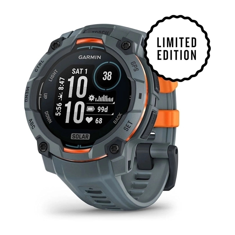 Garmin Instinct 3 GPS Smartwatch - 45mm Solar Twilight with Twilight Band