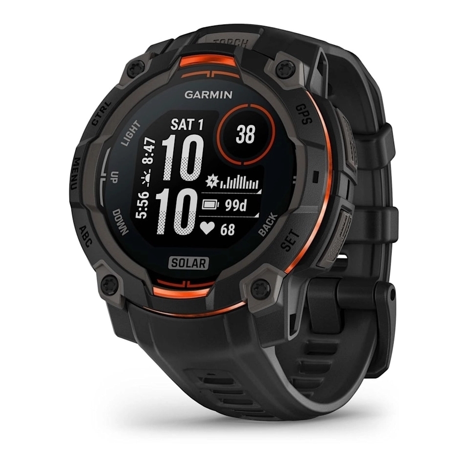 Garmin Instinct 3 GPS Smartwatch - 45mm Solar - Black with black band