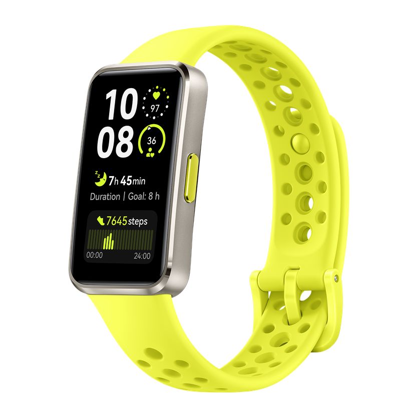 Huawei Band 10 Green Aluminium Case - Green Fluoroelastomer Strap