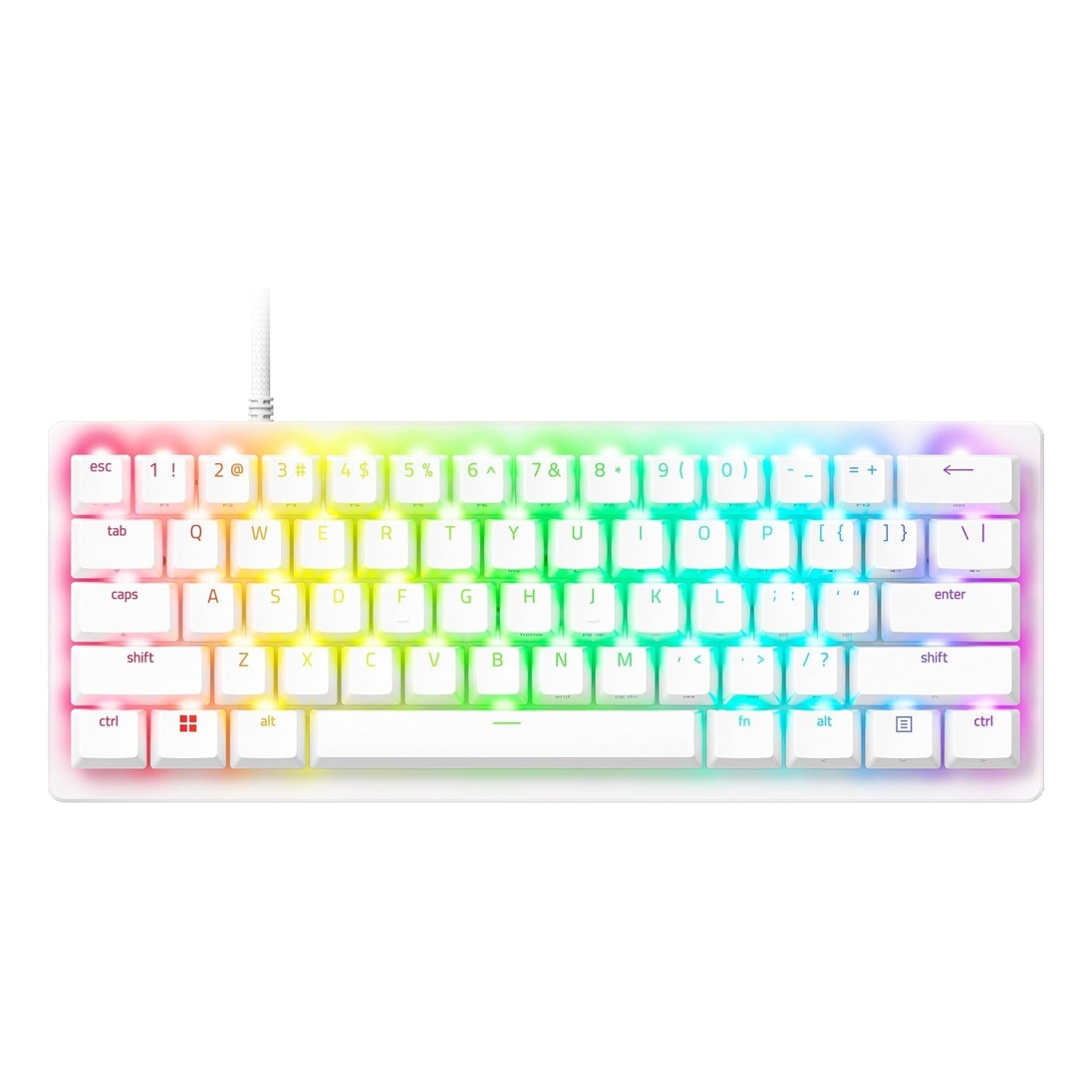Razer Huntsman V3 Pro Mini - 60% Analog Optical Esports Gaming Keyboard - White