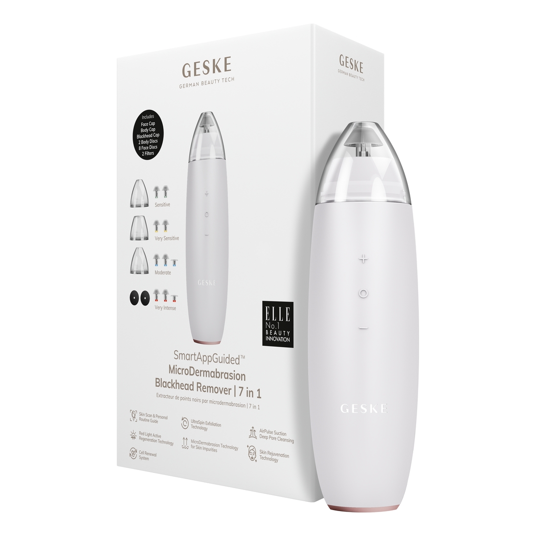 GESKE SmartAppGuided MicroDermabrasion Blackhead Remover 7 in 1 - Starlight