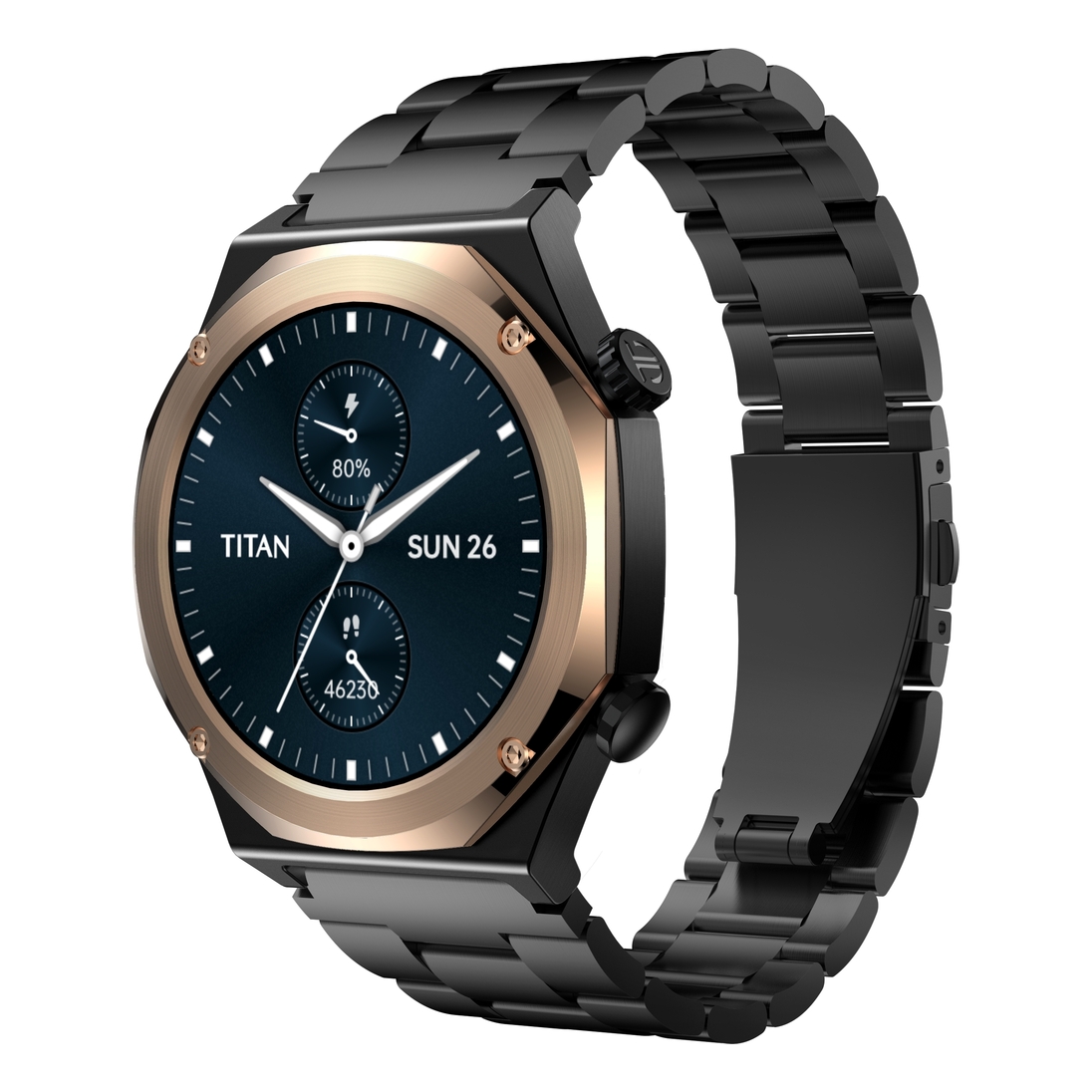 Titan Maestro Smartwatch - Black/Rose Gold