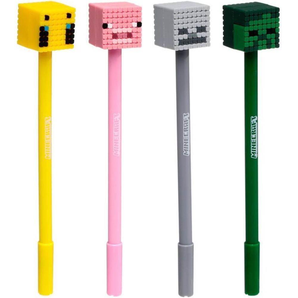 Puckator Minecraft Pig/Bee/Zombie/Skeleton - Topper Pen (Assortment - Includes 1)