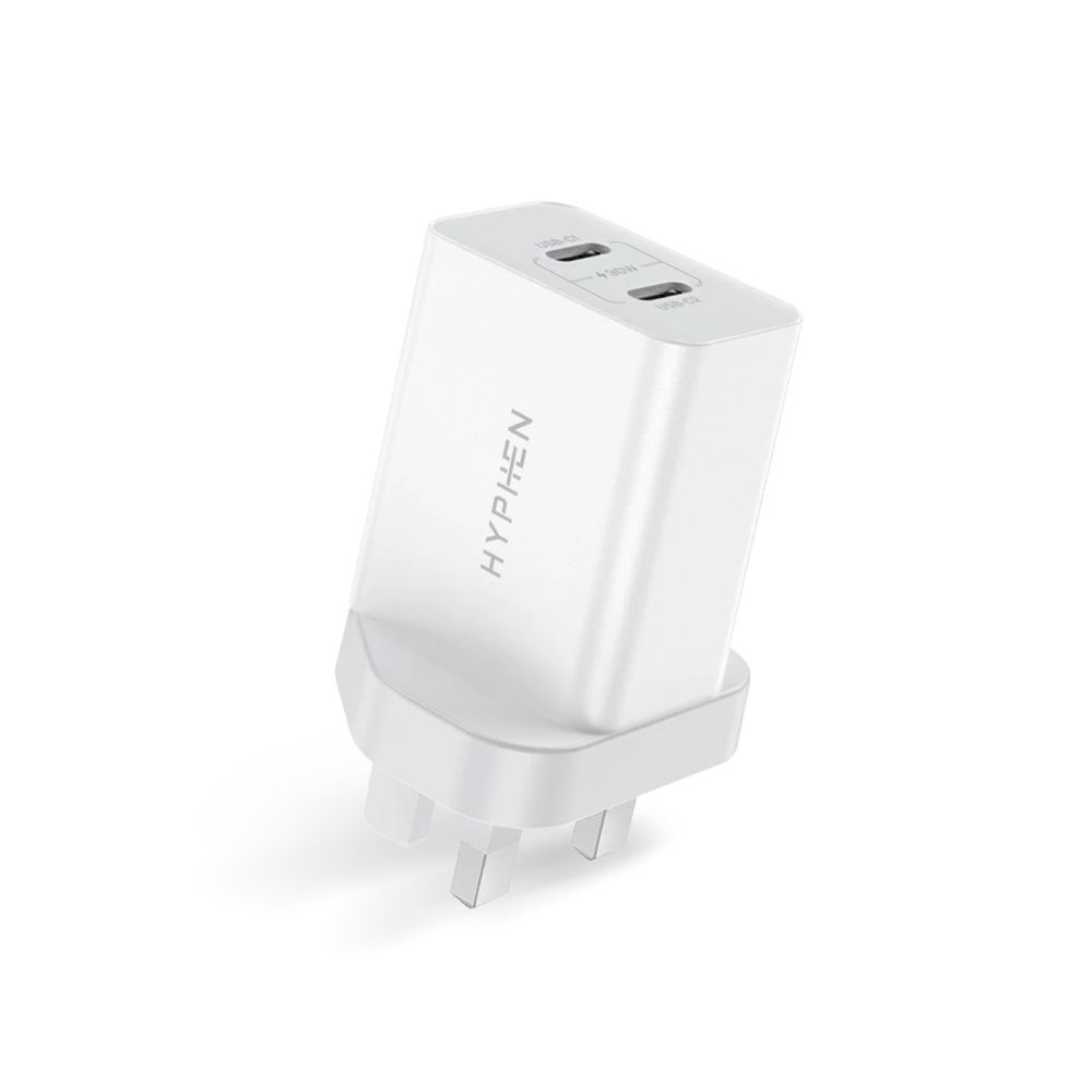 Hyphen Voltport PD 3.0 Dual Port USB-C Charger 30W + USB C-C 60W Braided Cable 1M